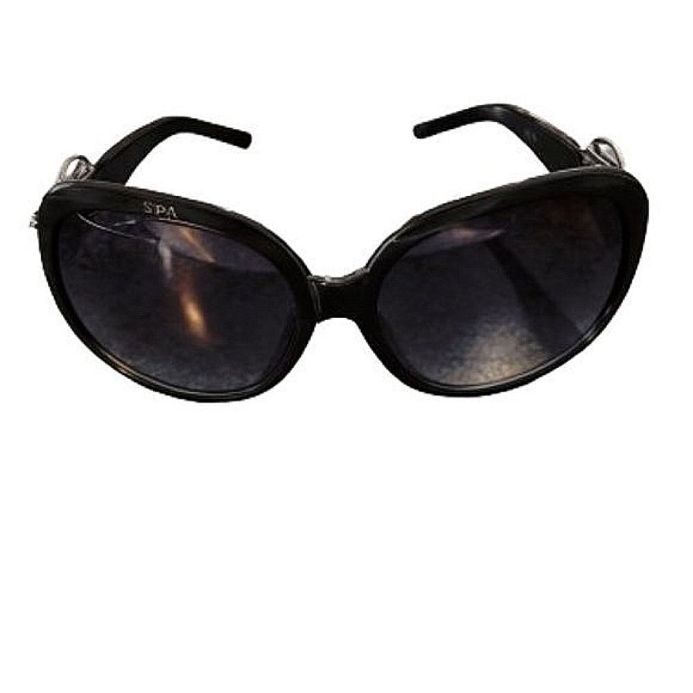 Women's Black Cat Eye Buckle Details UV Protectant Sunglasses